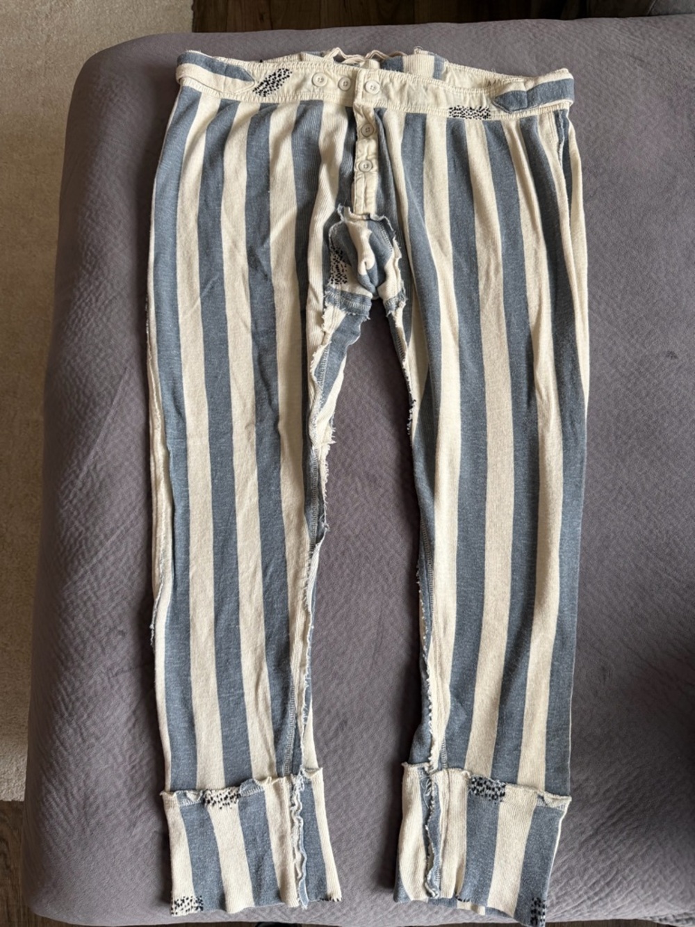 Magnolia Pearl Underjohn Pants Cotton Whistlestop OS Blue Stripe